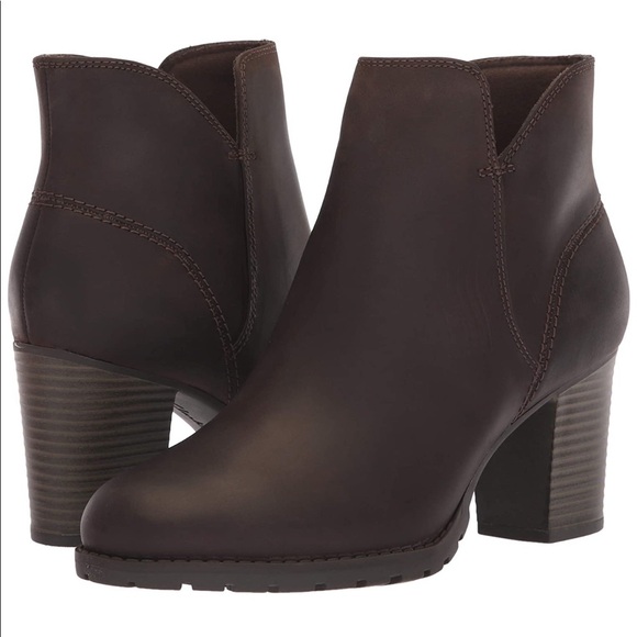 New Clarks Verona Trish Ankle 🥾 Taupe Leather - Picture 3 of 7